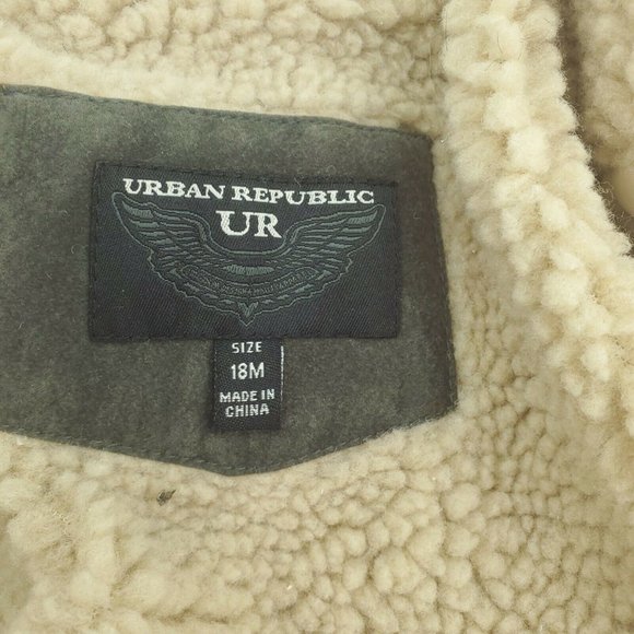 Urban Republic Boys Gray Flap Pockets Snap Buttons Winter Coat Size 18 Months - Picture 10 of 15